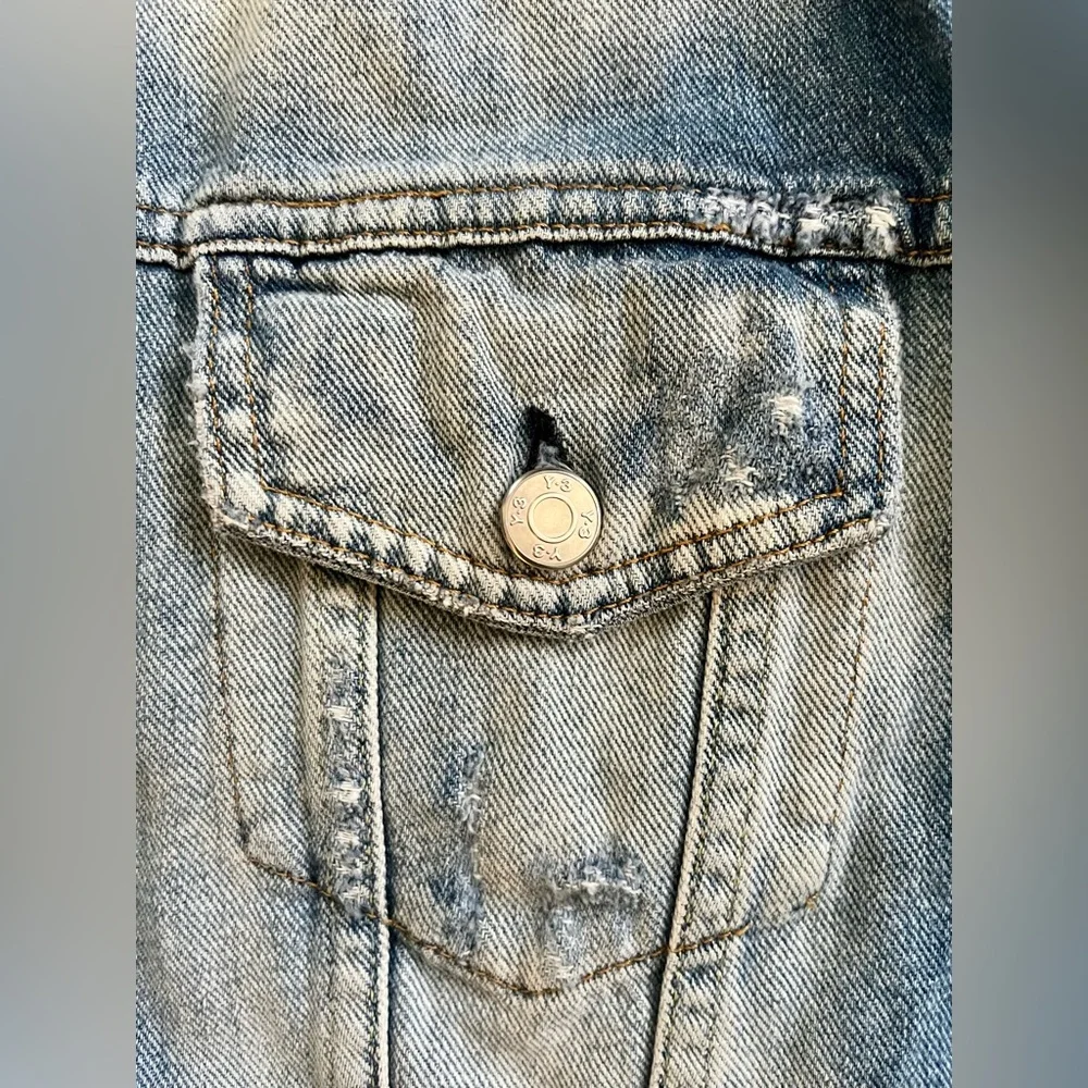 Y-3 by adidas W’s Distressed Denim Jacket Size L Yohji Yamamoto - Picture 3 of 8